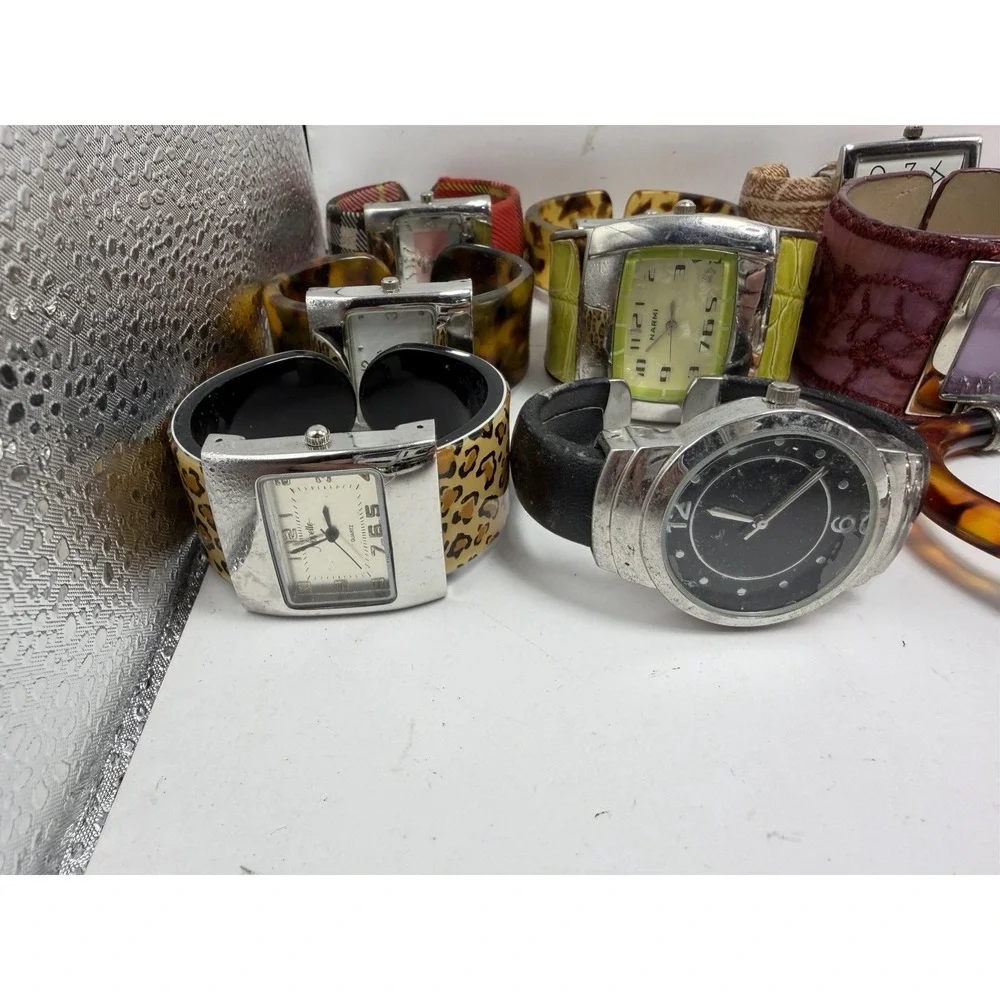 Mixed Cuff Bangle Bracelet‎ Watches Lot Of 20 Mixed Materials